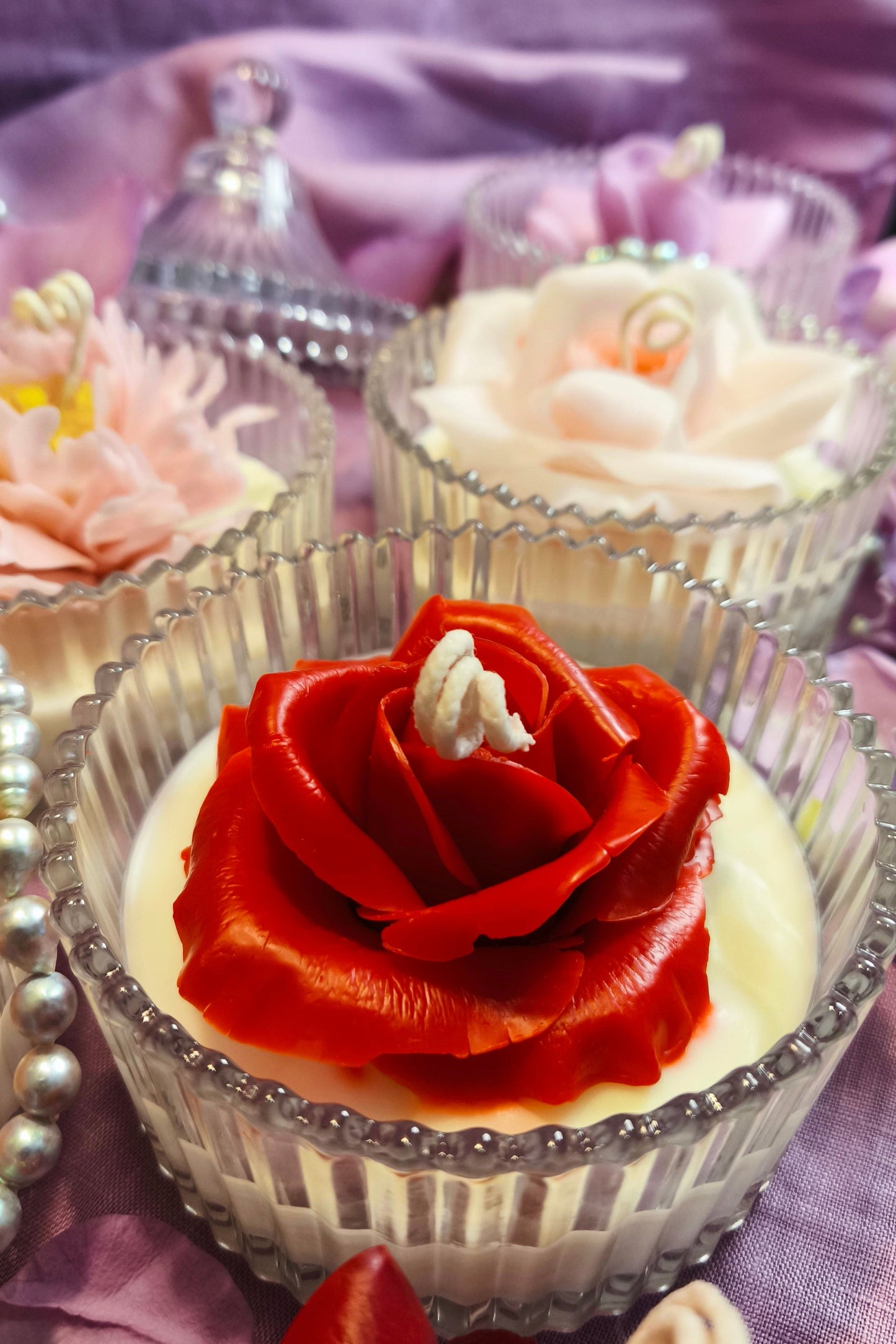 Rose (handmade) scented candle