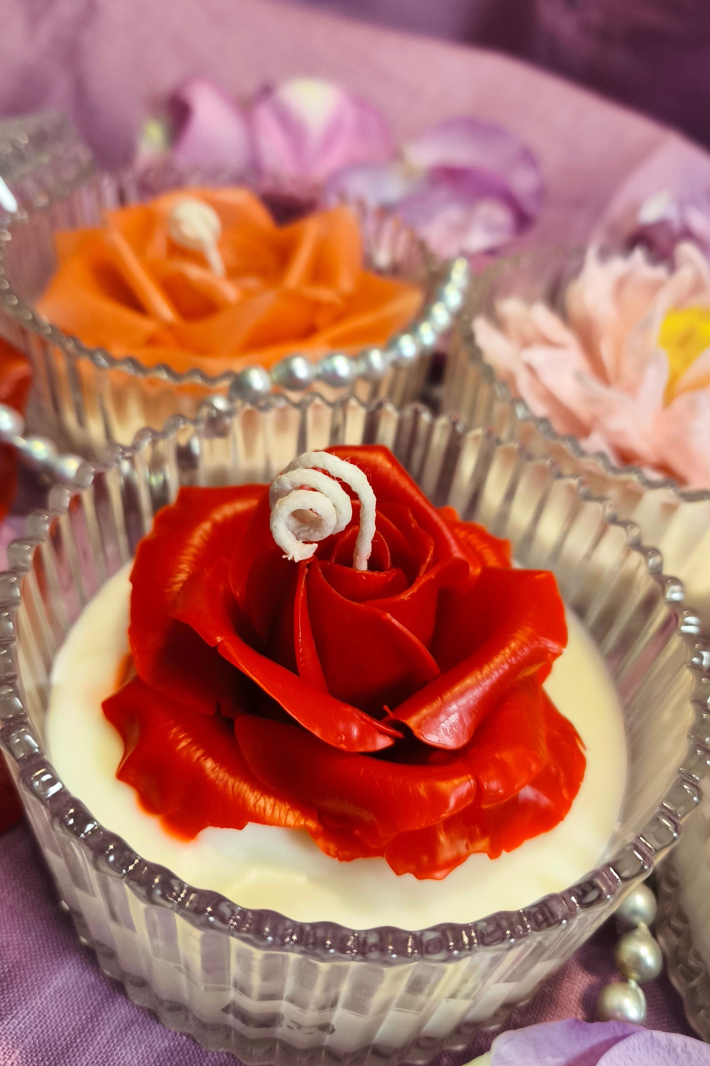Rose (handmade) scented candle