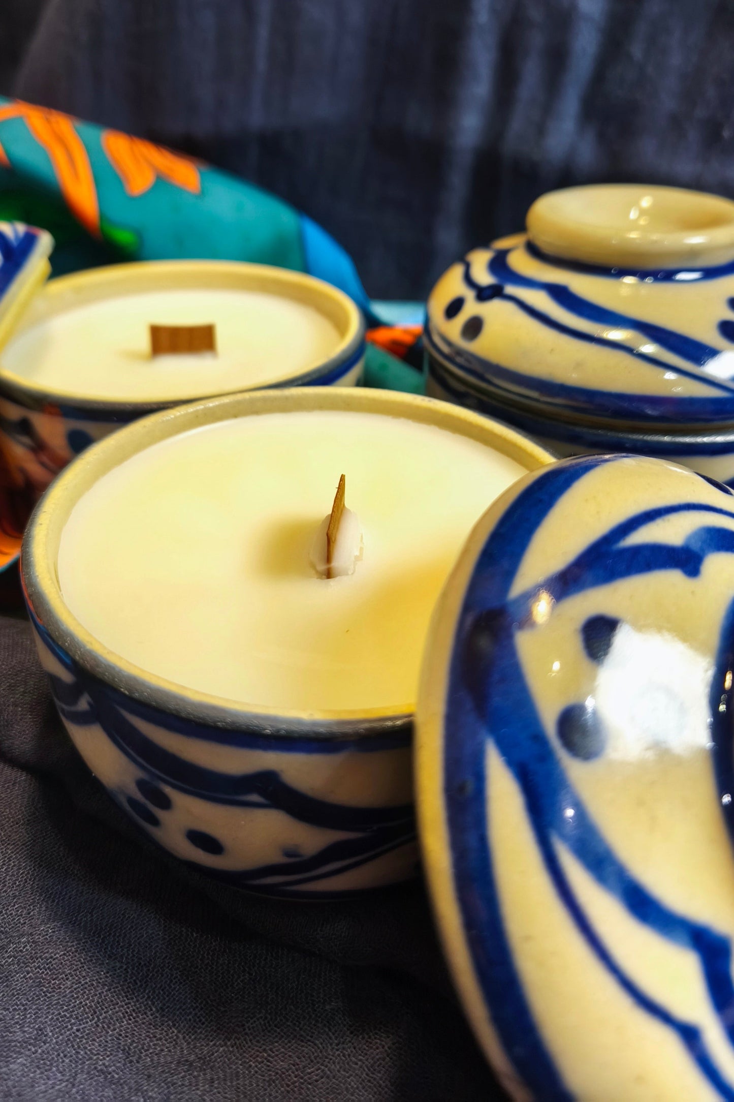 Vietnam Ceramic scented candle 4.5 Oz (120gr)