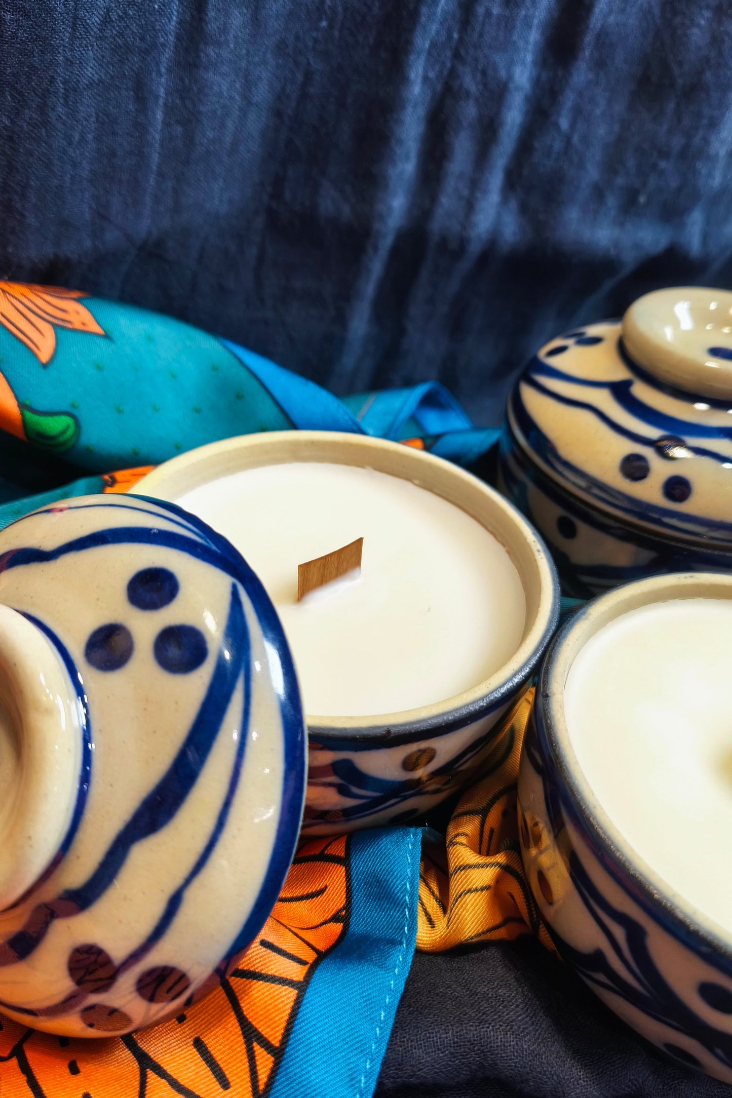 Vietnam Ceramic scented candle 4.5 Oz (120gr)