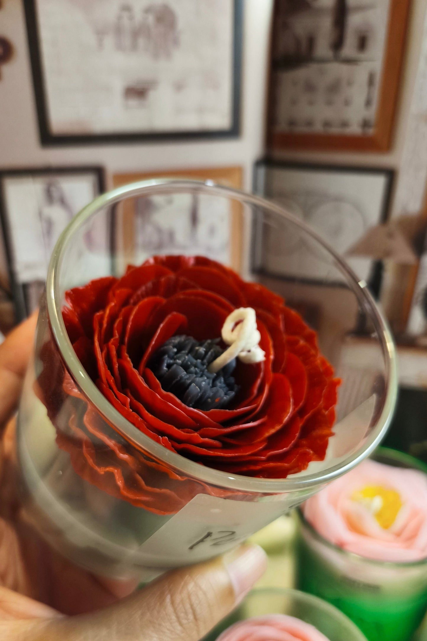 Flower | Peony Scented Candles holder D8cm