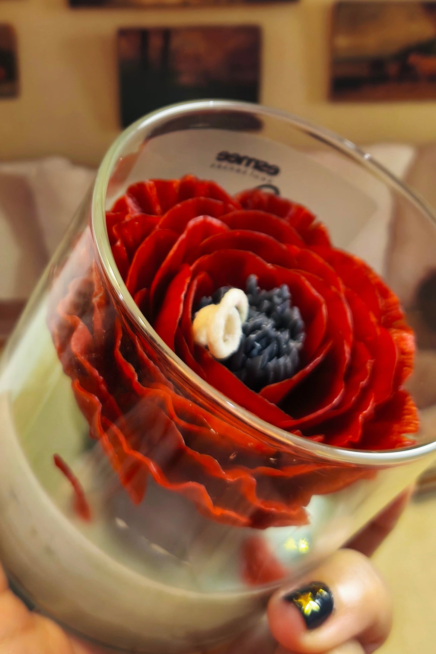 Flower | Peony Scented Candles holder D8cm