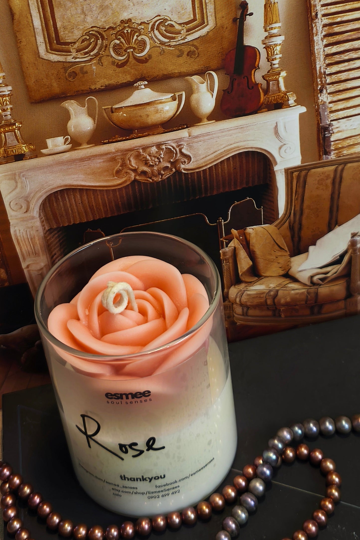 Rose (small) Scented Candles