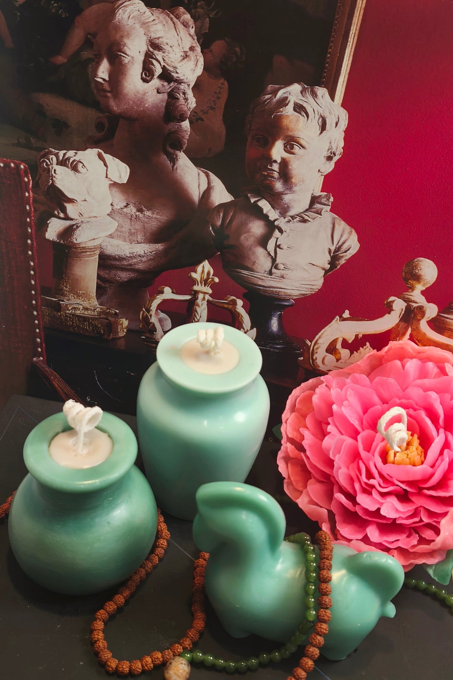 Jade Vase Scented Candles (set 2 pieces)