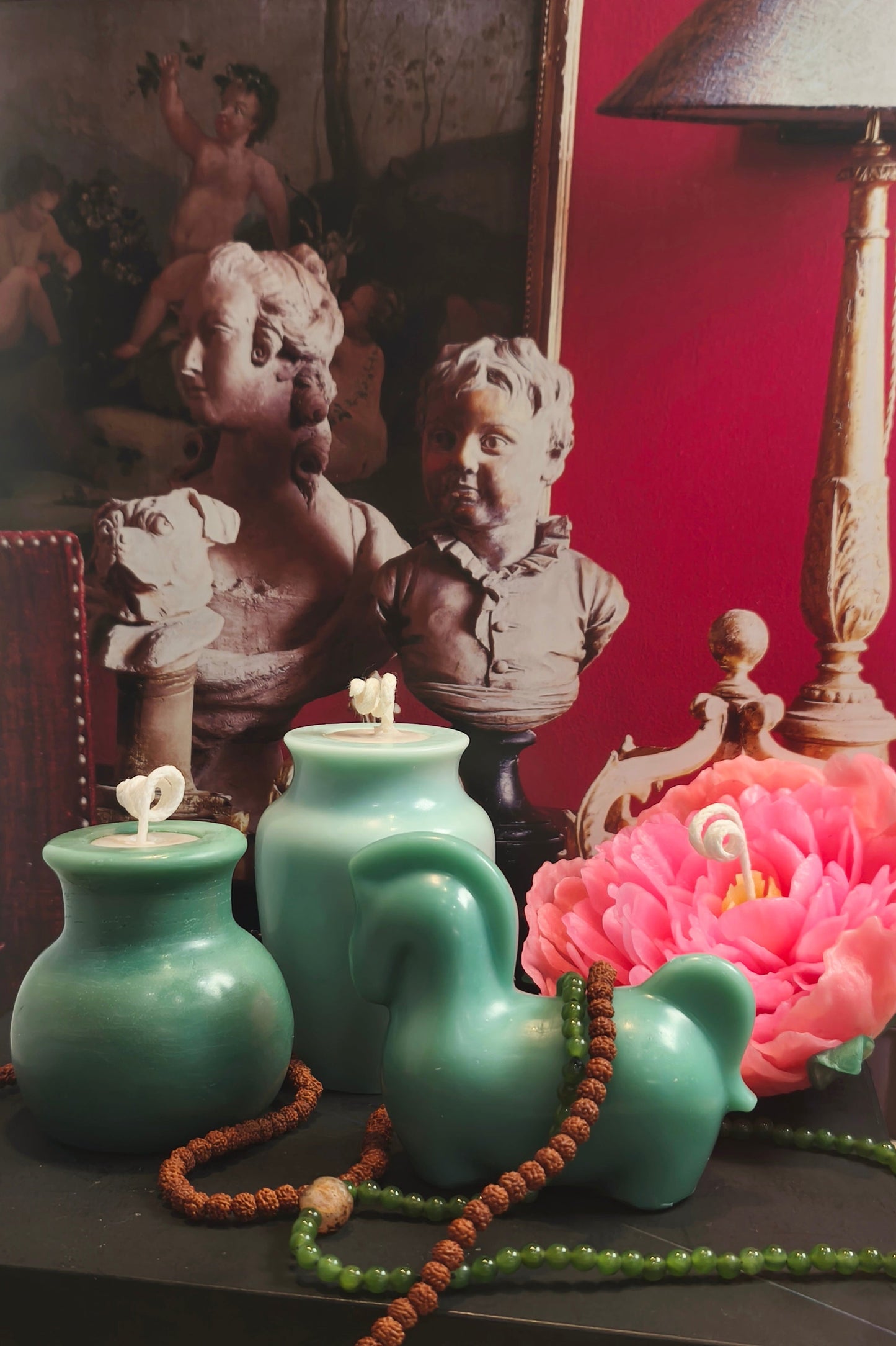 Jade Vase Scented Candles (set 2 pieces)