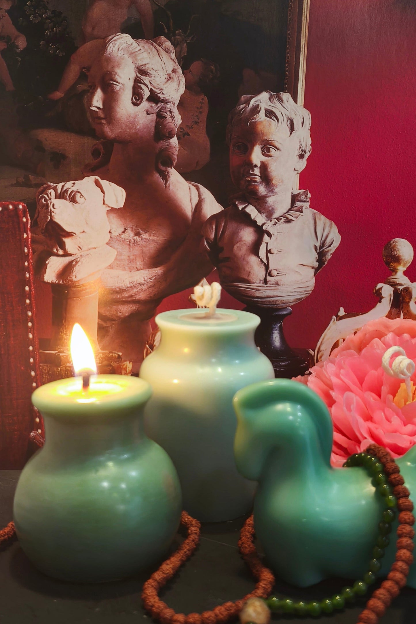Jade Vase Scented Candles (set 2 pieces)