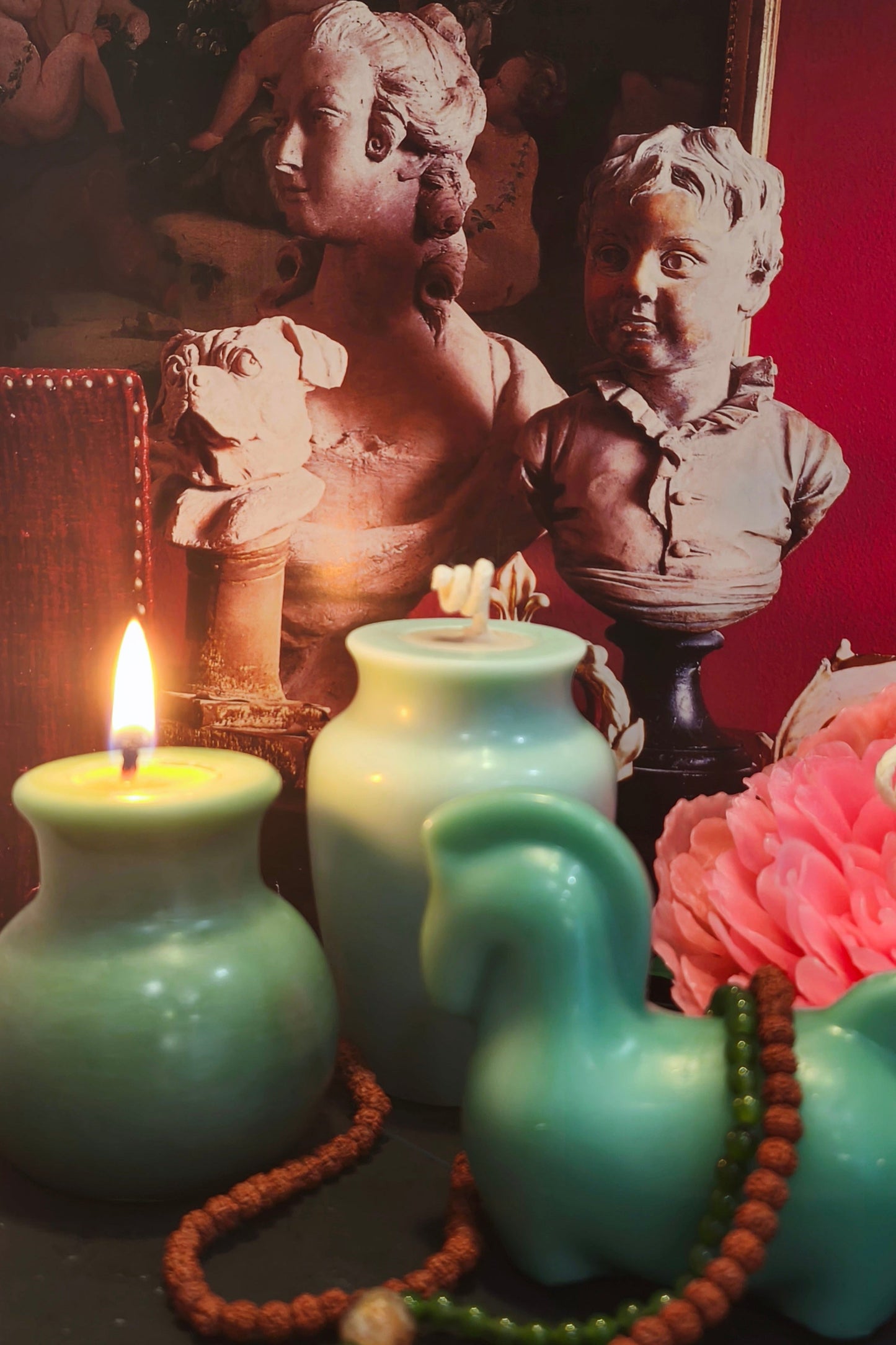 Jade Vase Scented Candles (set 2 pieces)