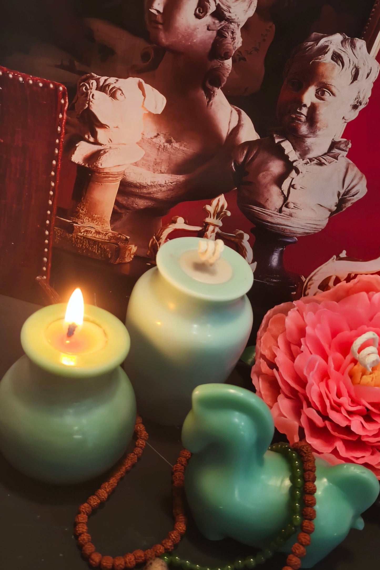 Jade Vase Scented Candles (set 2 pieces)