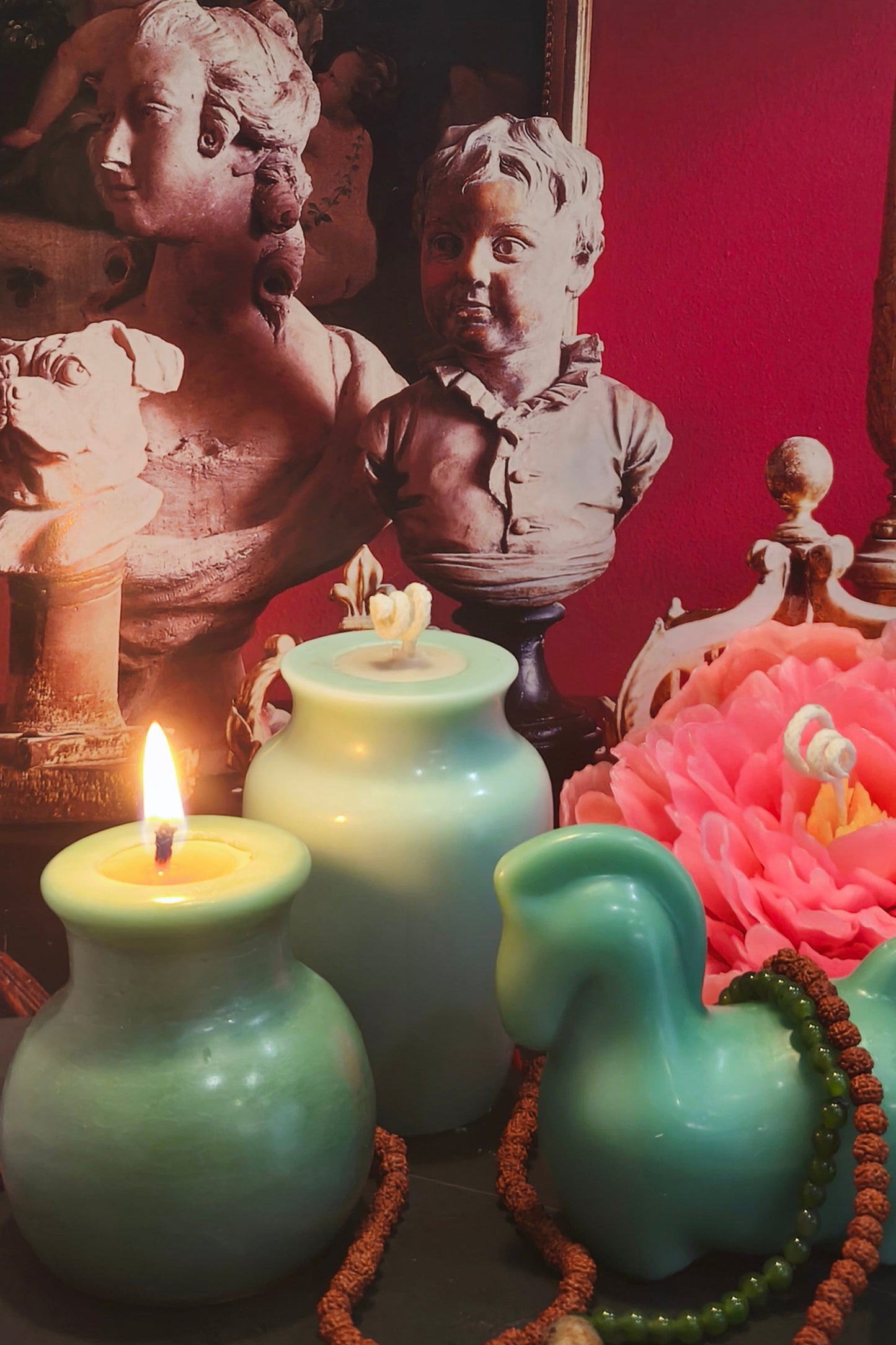 Jade Vase Scented Candles (set 2 pieces)
