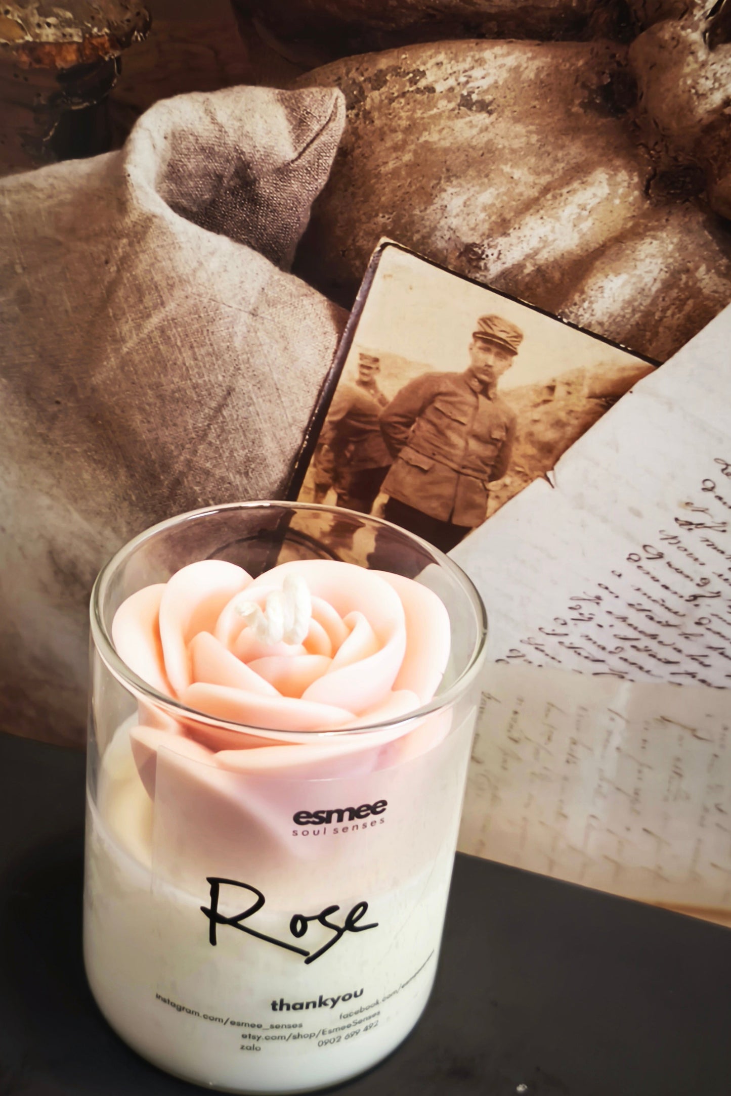 Rose (small) Scented Candles