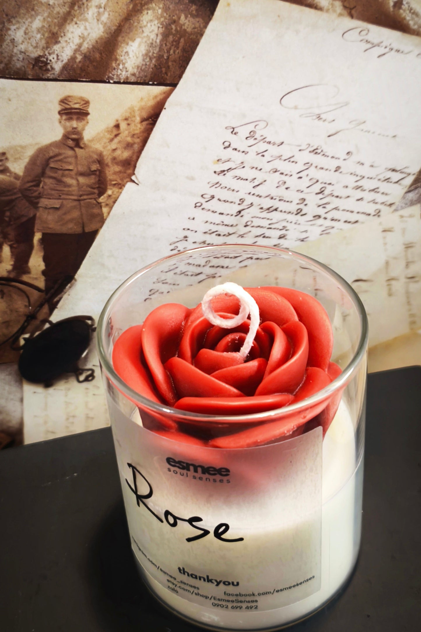 Rose (small) Scented Candles