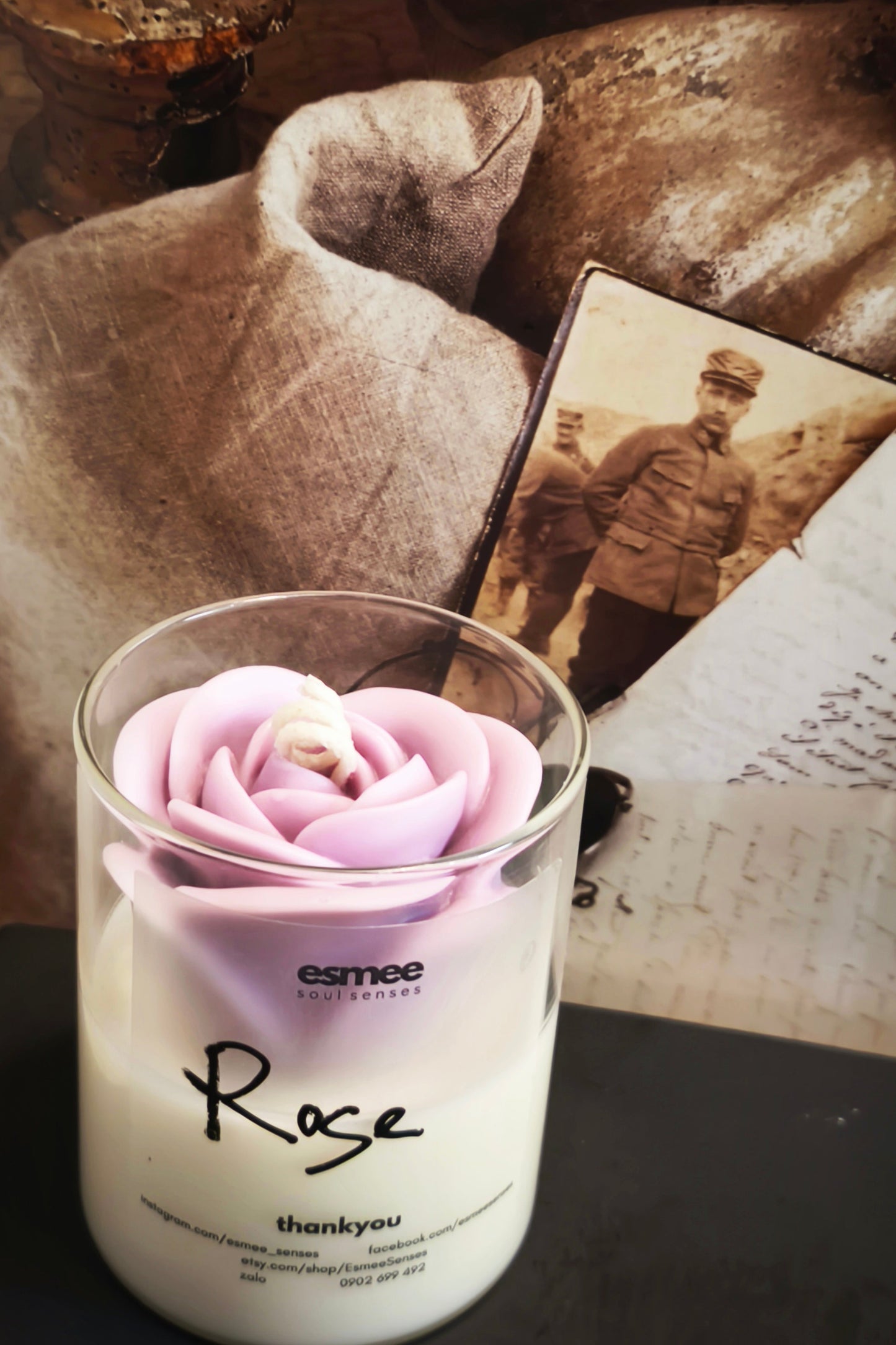 Rose (small) Scented Candles