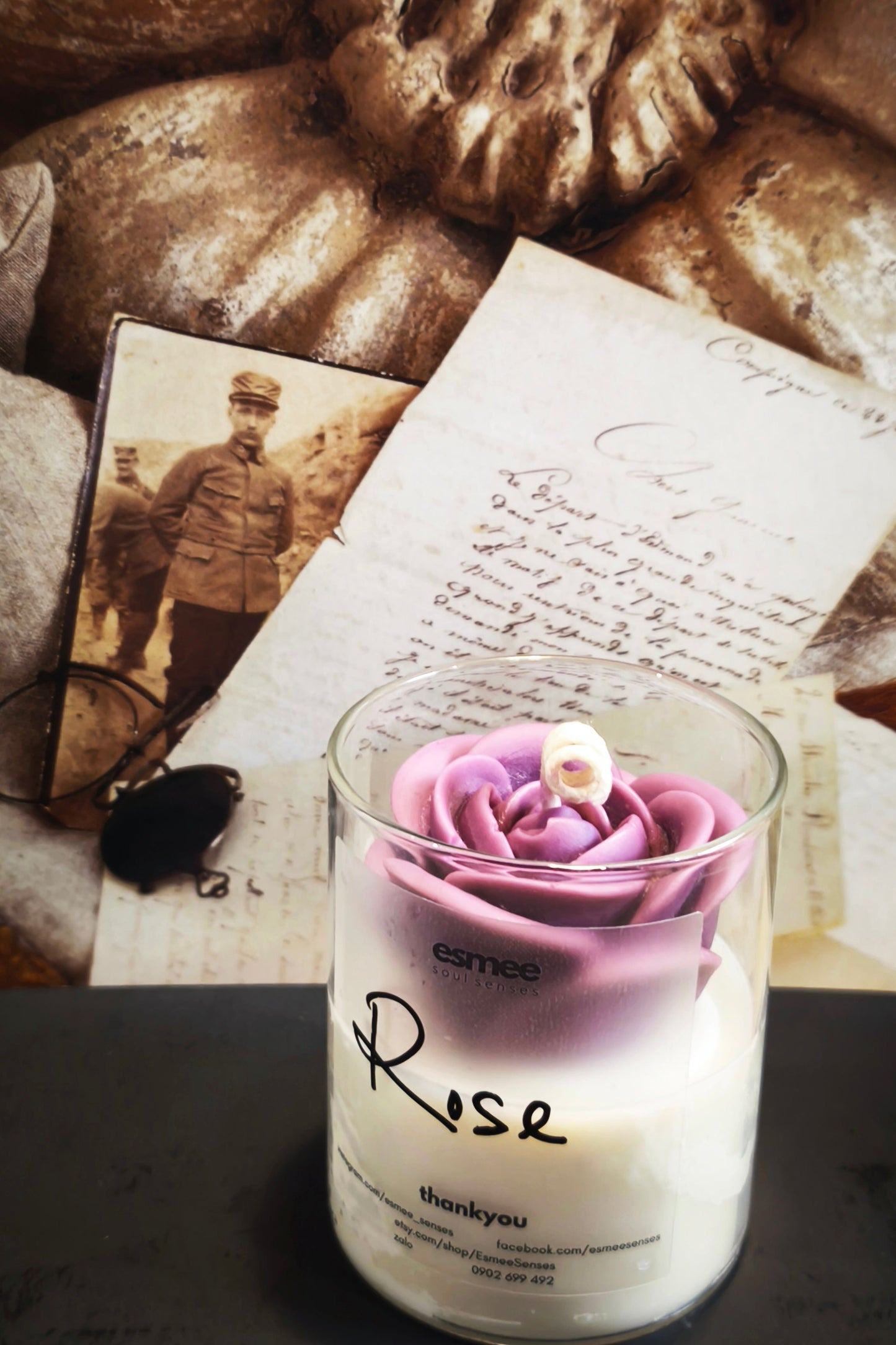 Rose (small) Scented Candles