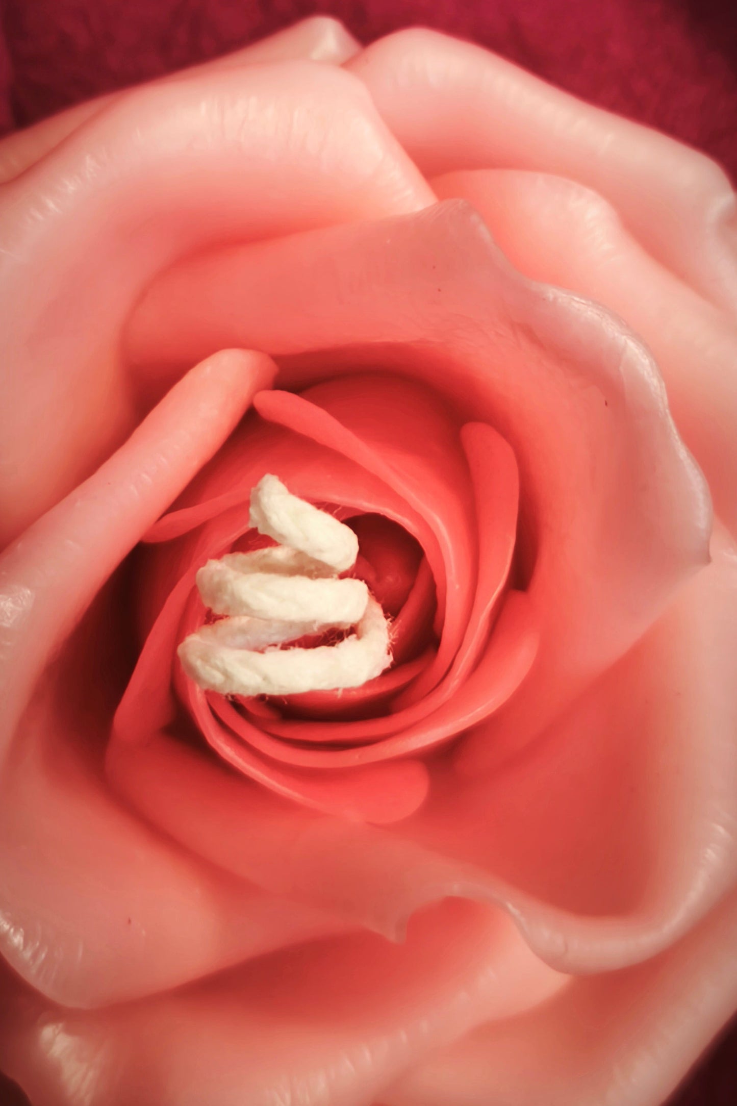 Rose (handmade) scented candle without candle holder